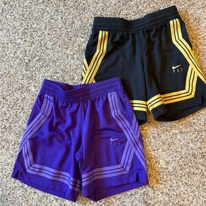 Nike Kids' Black and Purple Shorts Set